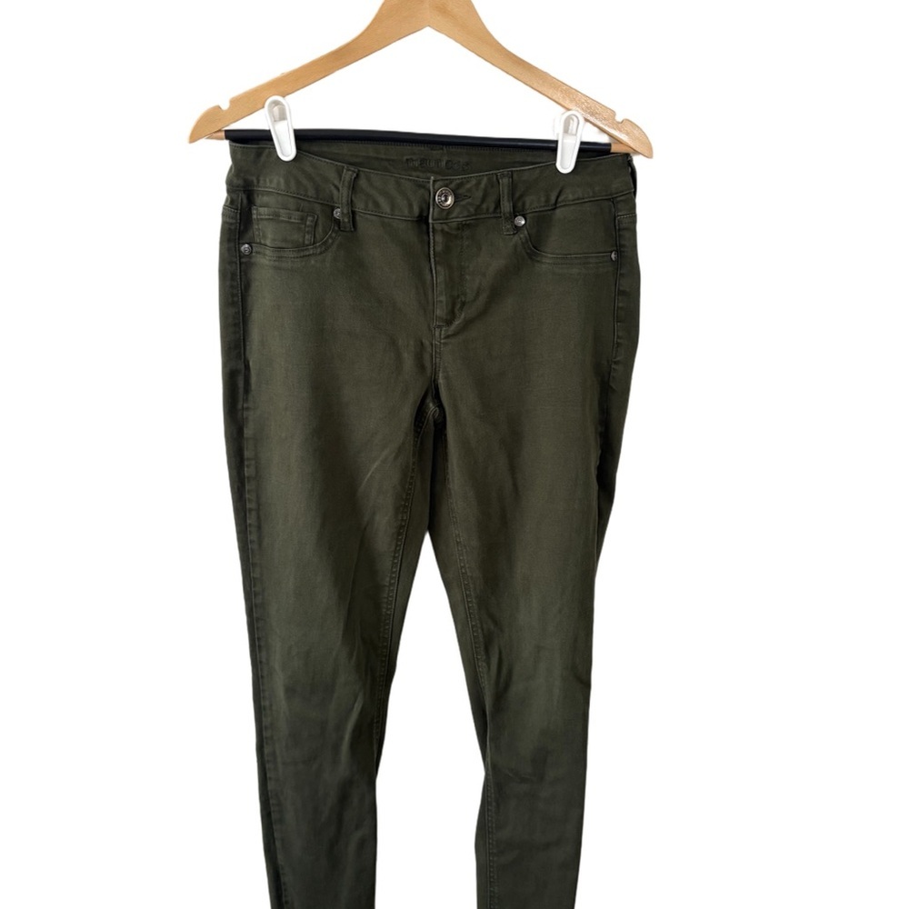 Maurices Olive Green Skinny Jeans Women’s M-R Stretch Pants